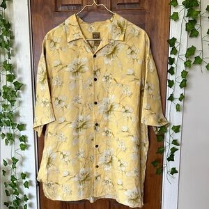 JOS. A. BANKS 100% Silk Tropical Hawaiian Floral Shirt | Men's XXL